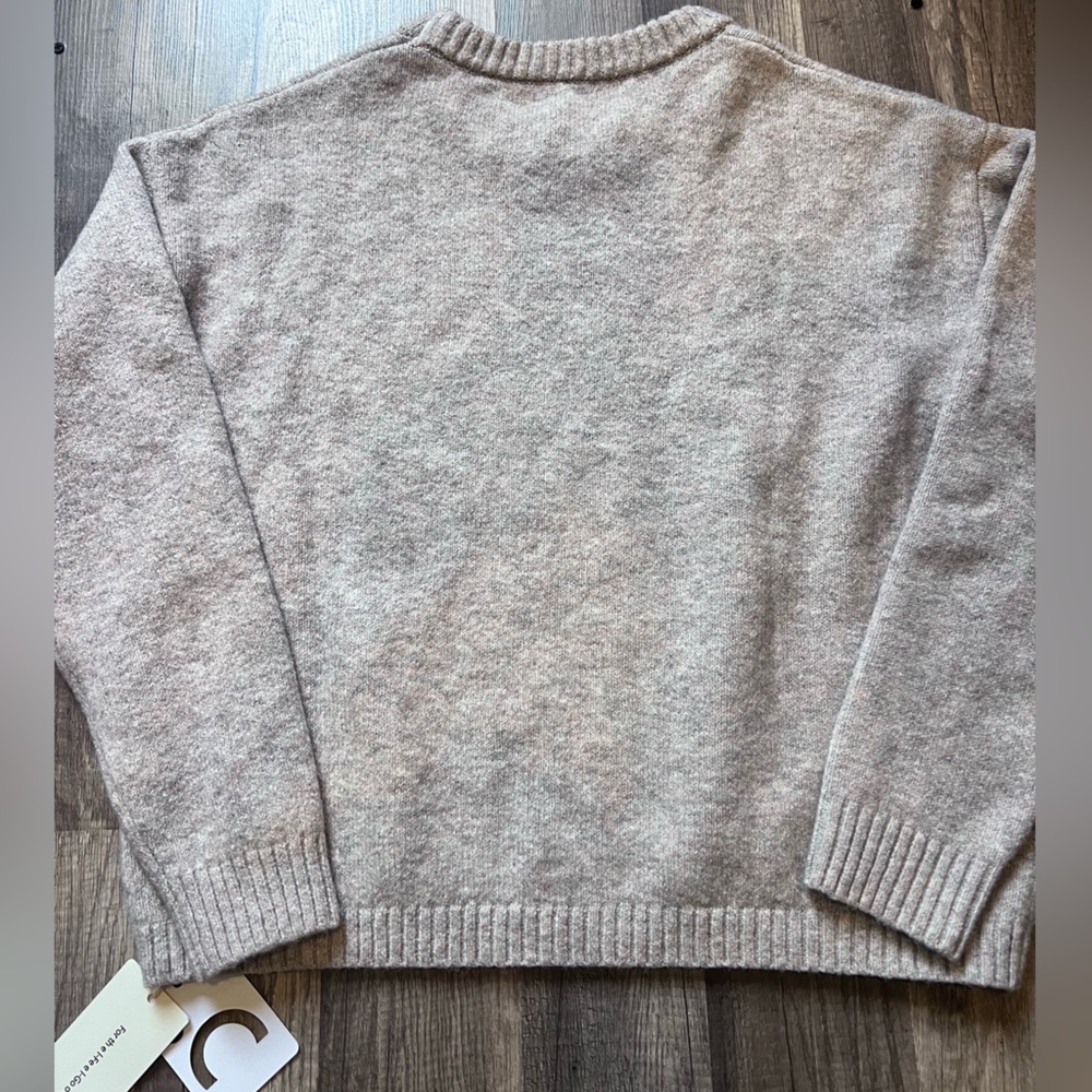Cozy Warm oatmeal beige soft cozy  Sweater Womens Large - Picture 6 of 6